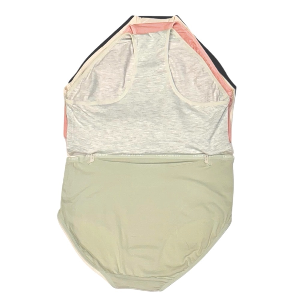 LAURA ASHLEY 5 Pack Panties Cotton Spandex Tag Free Pastel Neutral NWT Large - Picture 10 of 13